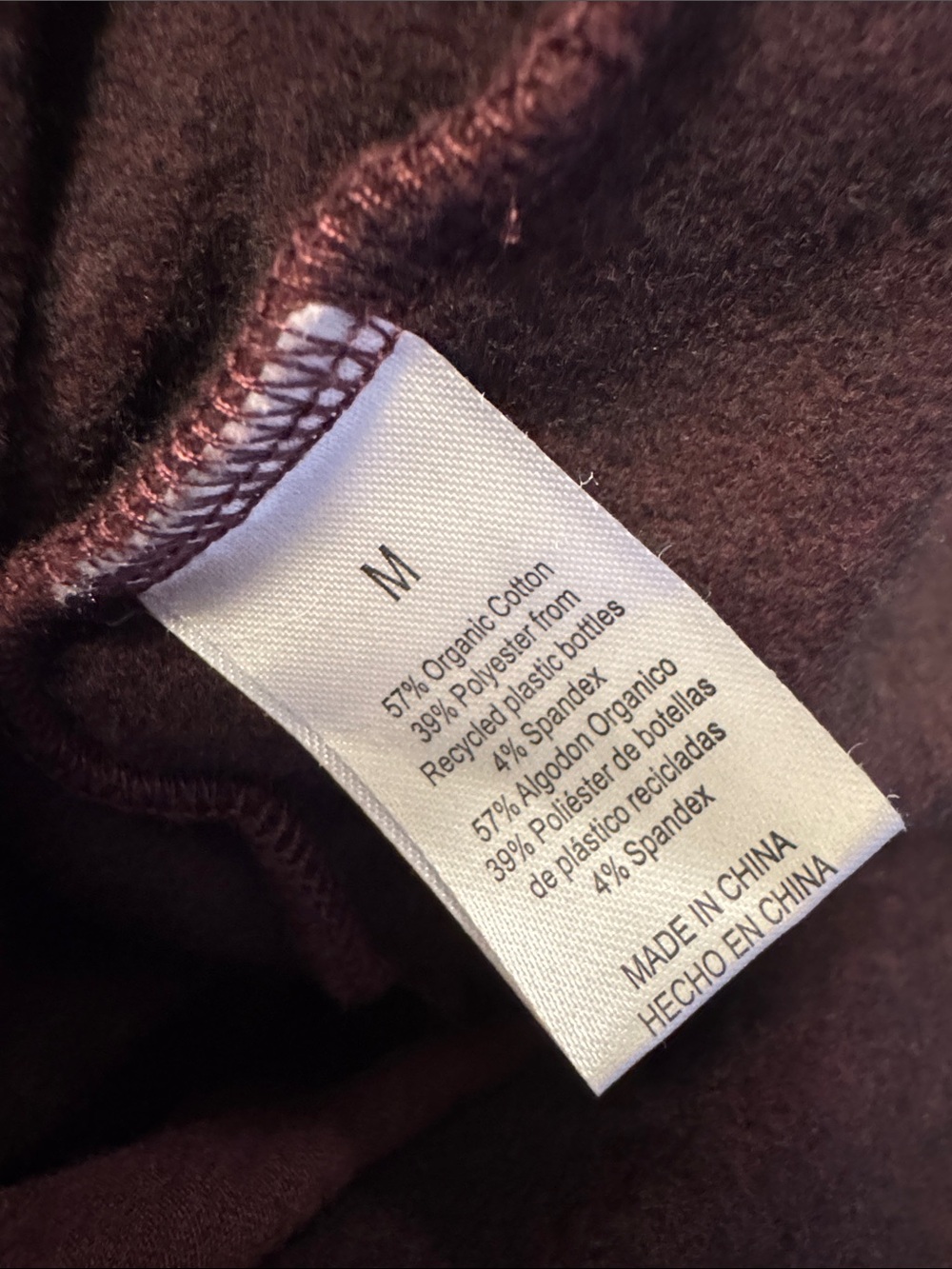NWOT Organic Sustainable Half Zip Long Sleeved Tunic Dress Burgundy Earth Yoga - Picture 3 of 7